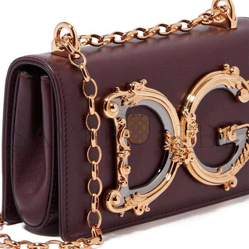 DOLCE GABBANA GIRLS PHONE BAG IN LEATHER  (21*14.5*3cm)